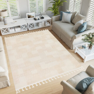 Dywan Zewnętrzny Rio Loop Kremowy Szachownica